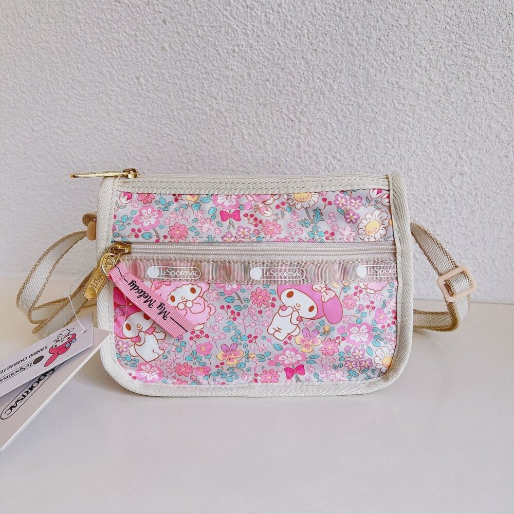 Lesportsac Sanrio My Melody Mini Crossbody Bag Purse Hello Kitty Cute Gift